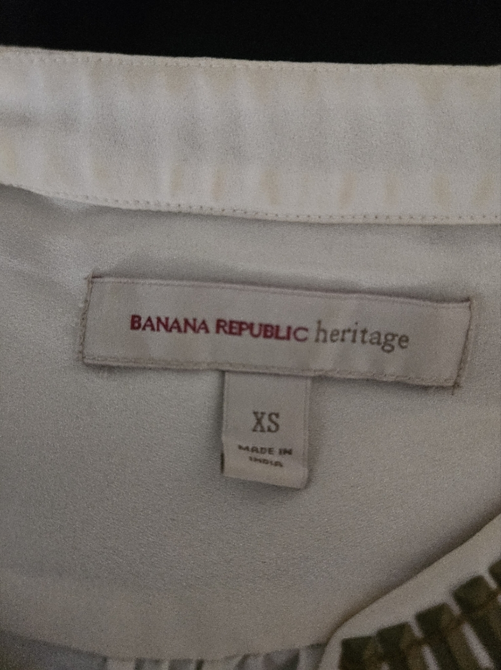 Banana Republic Heritage Collection Women Ivory Long Sleeve Blouse XS - Picture 4 of 5